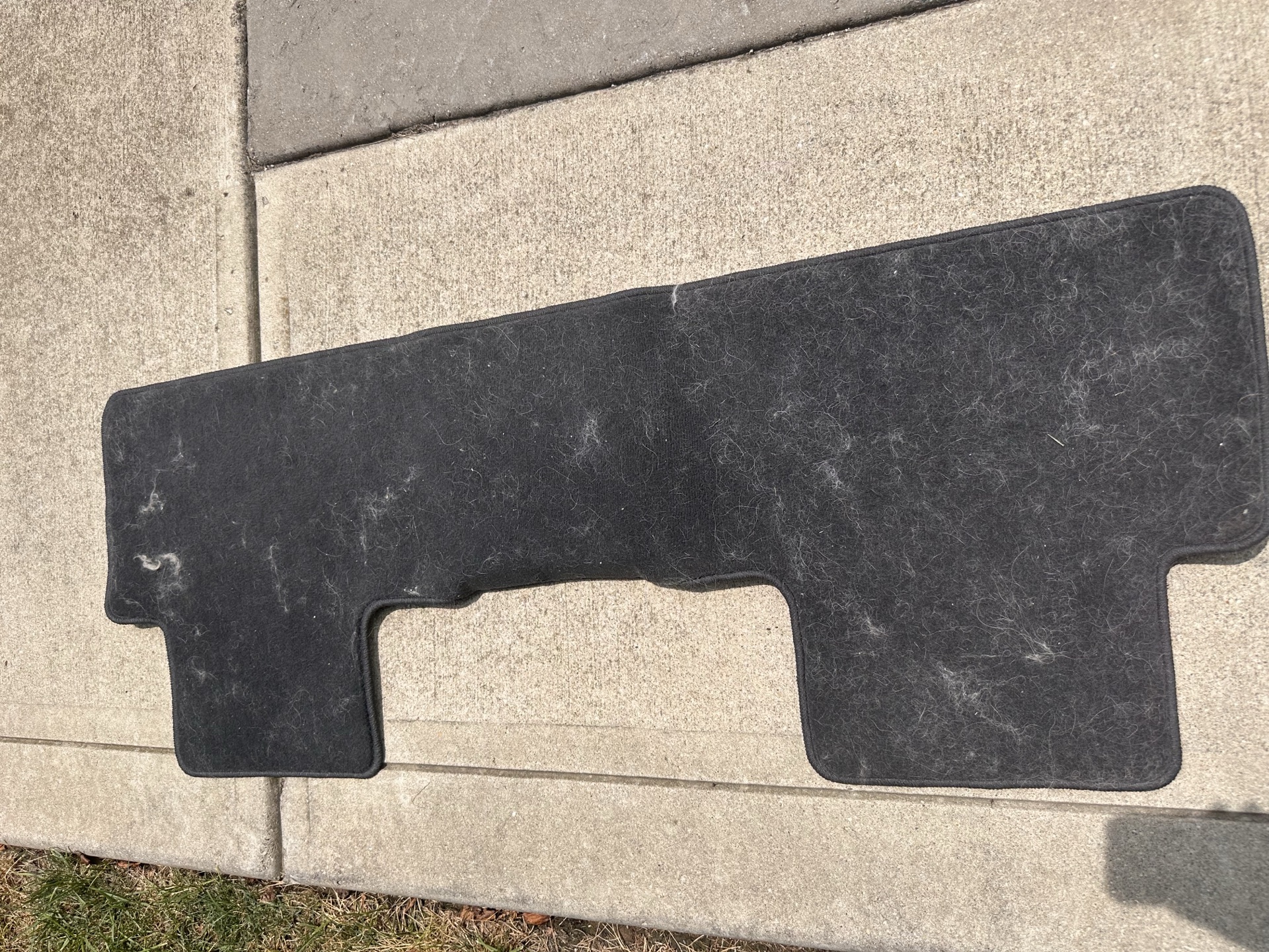 Rear floor mat before detailing