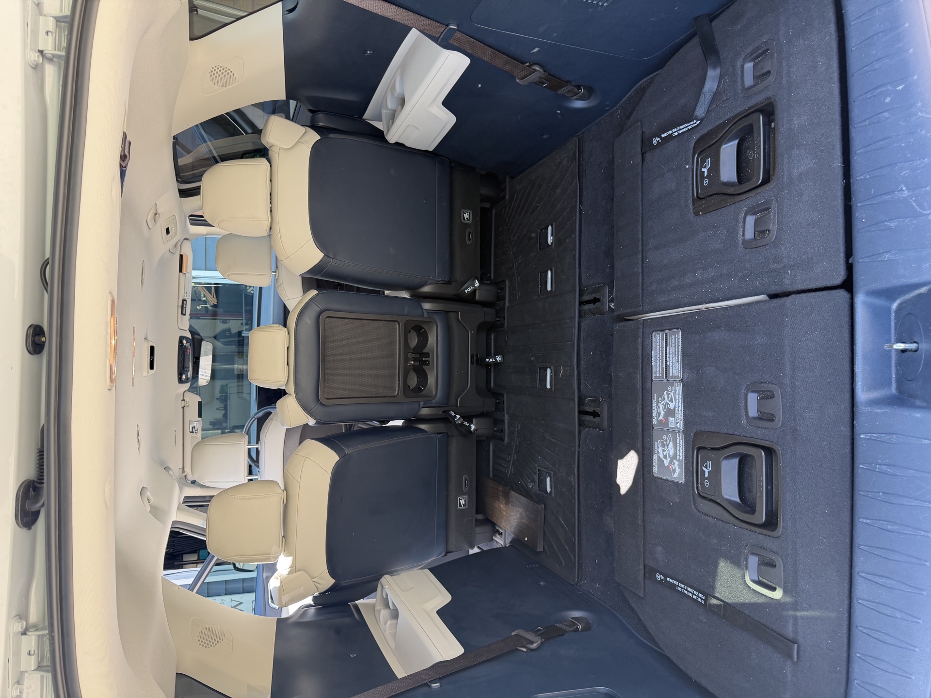 SUV cargo area before detailing
