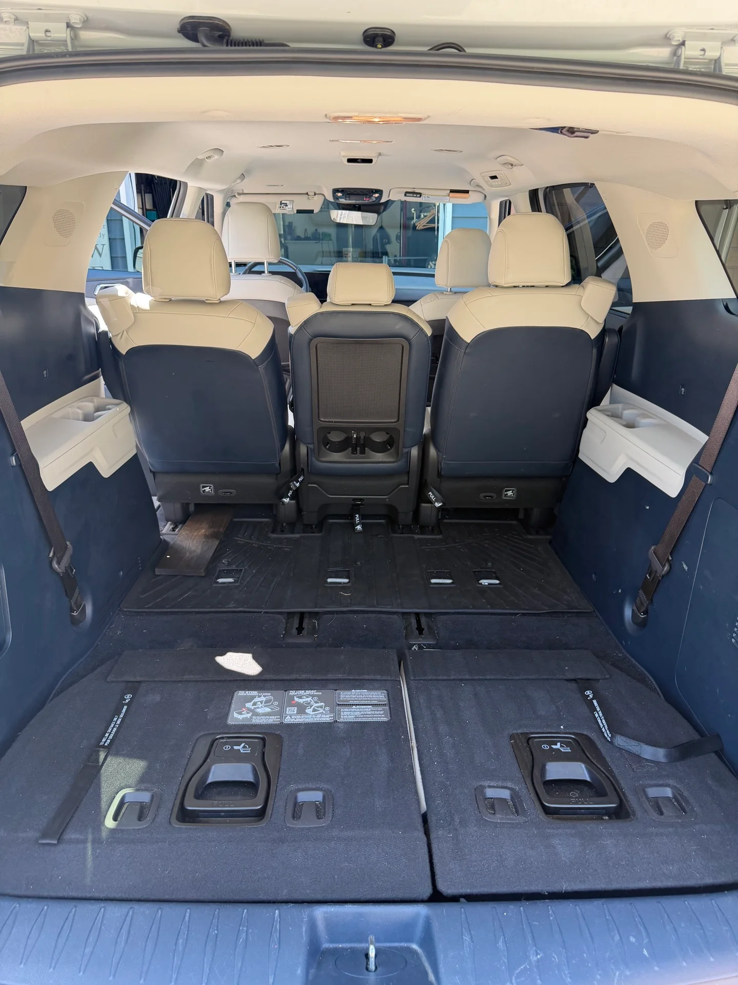 SUV cargo area before detailing